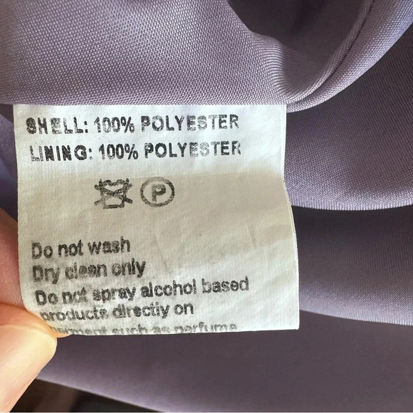 Bari Jay Bridesmaids Lavender Dress Maxi Chiffon V-neck Sleeveless A-line 6 - Picture 14 of 16